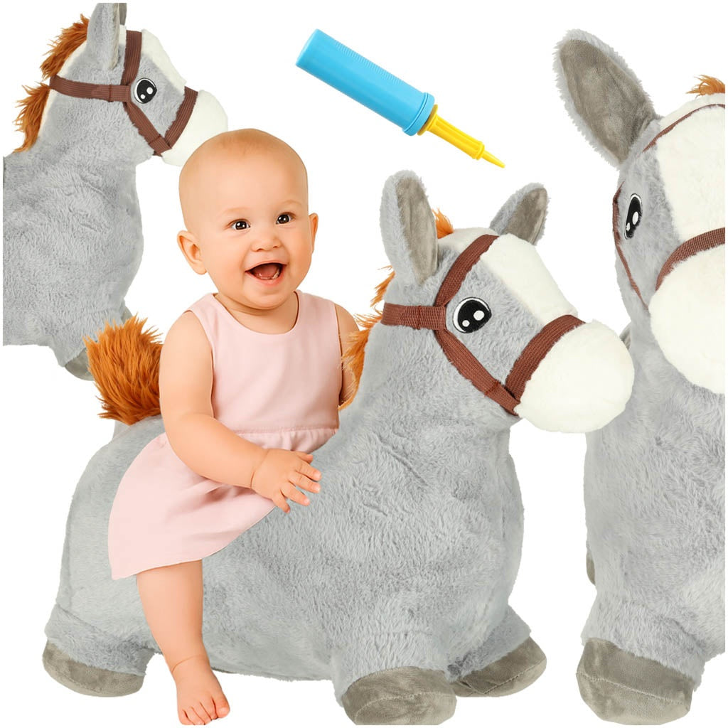 Children's rubber jumping pump horse