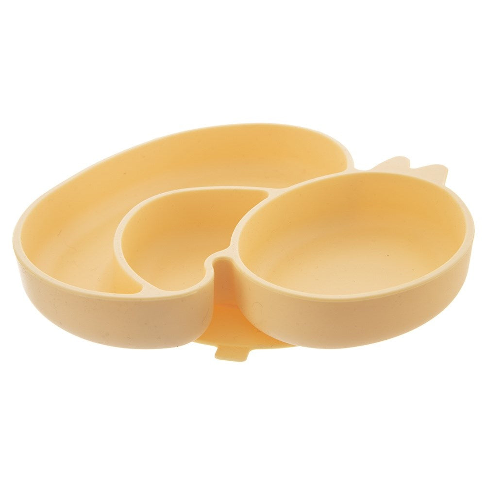 Children's silicone plate divided yellow duck 19.5x19 cm