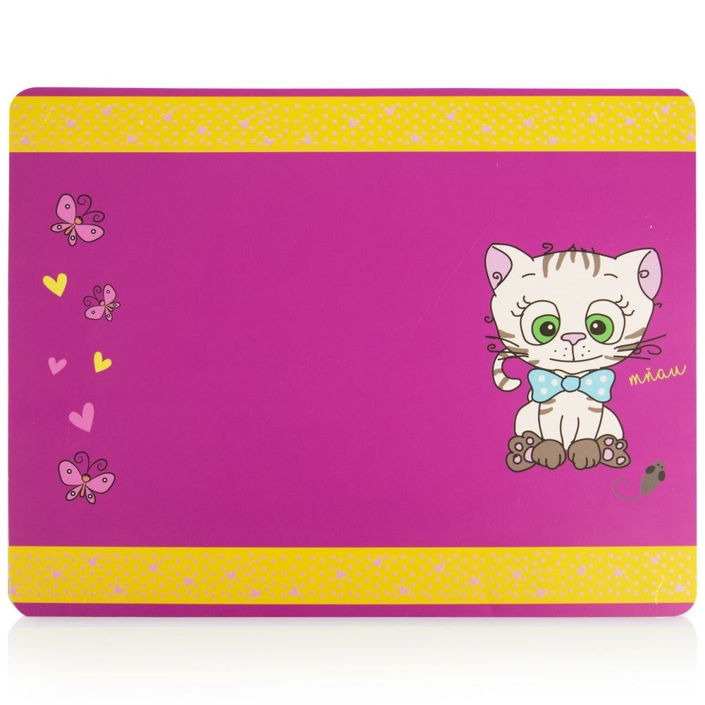 Children's table tablet: Cat motif for protection against dirt and damage