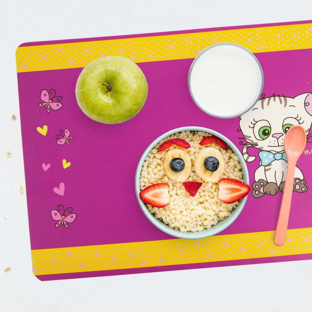 Children's table tablet: Cat motif for protection against dirt and damage