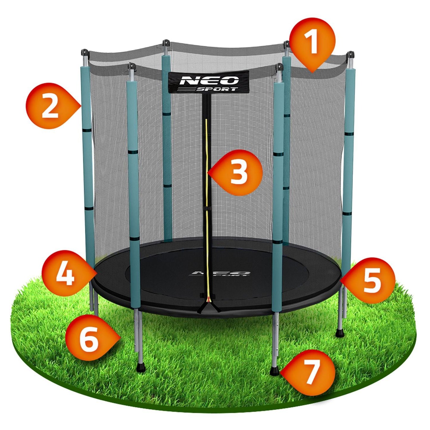 Children's trampoline for garden 140 cm (4.5 ft) from Neo-Sport