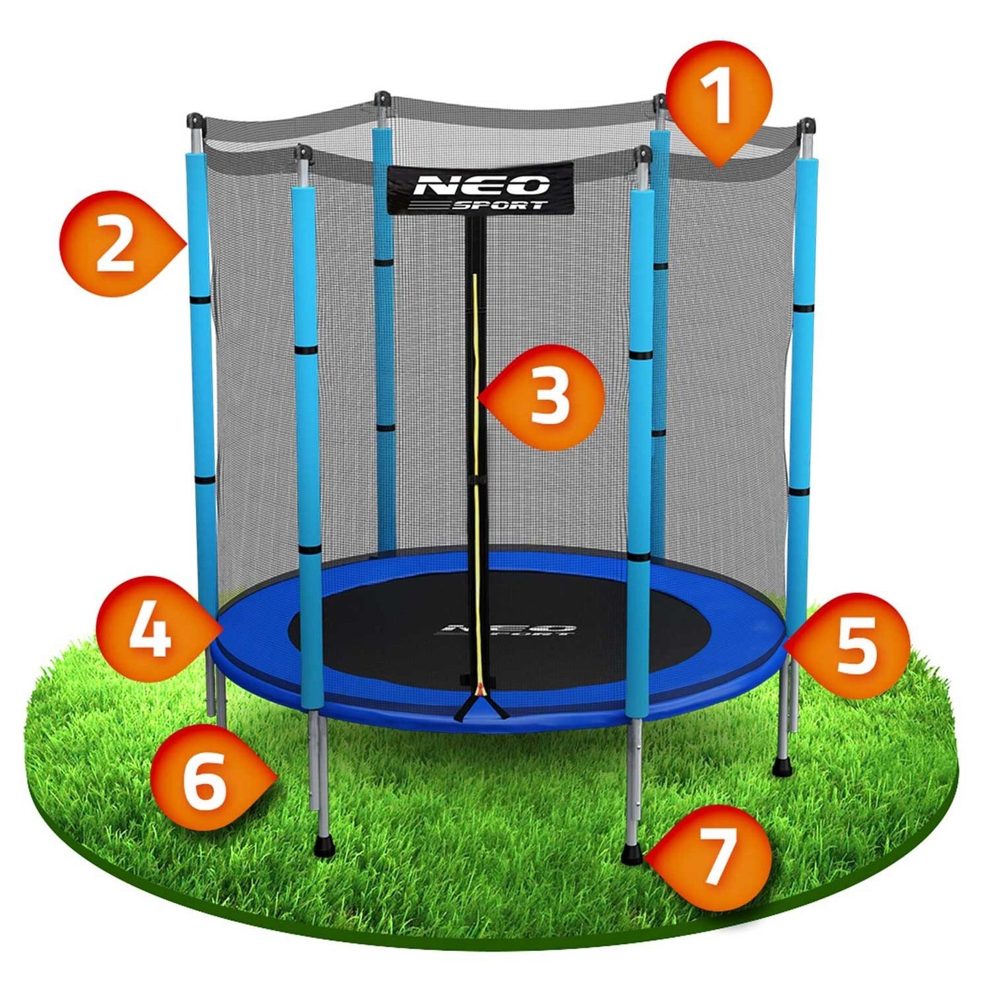 Children's trampoline for the garden 140 cm (4.5 ft) Neo-Sport