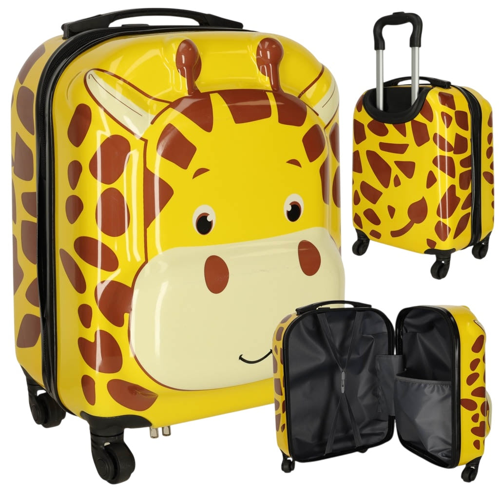 Children's travel case on wheels giraffe