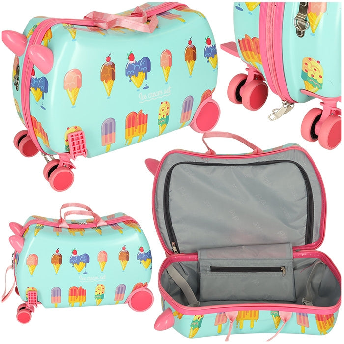 Children's travel case on wheels ice cream
