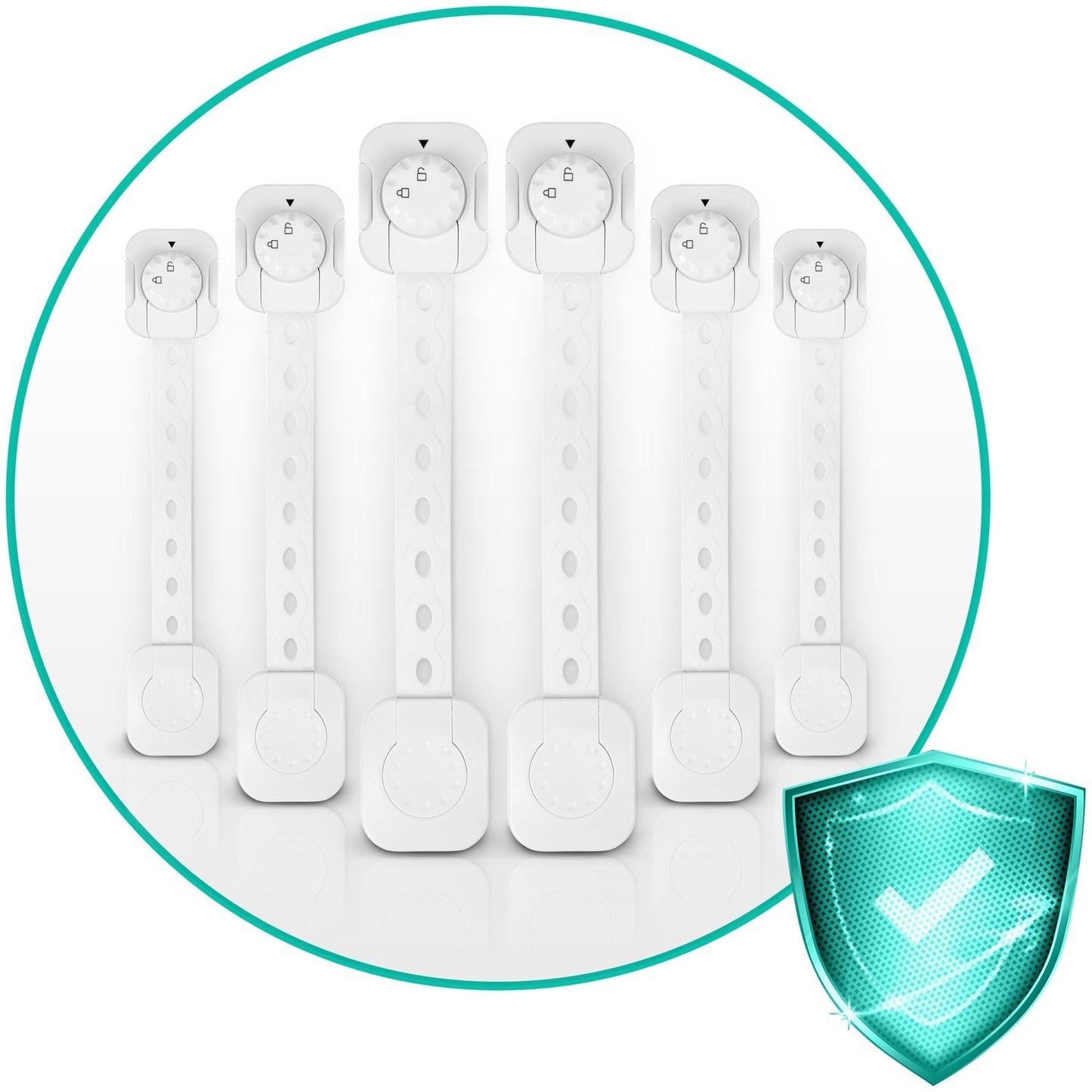 Child safety locks for cabinets Ricokids 798200 6-pack white