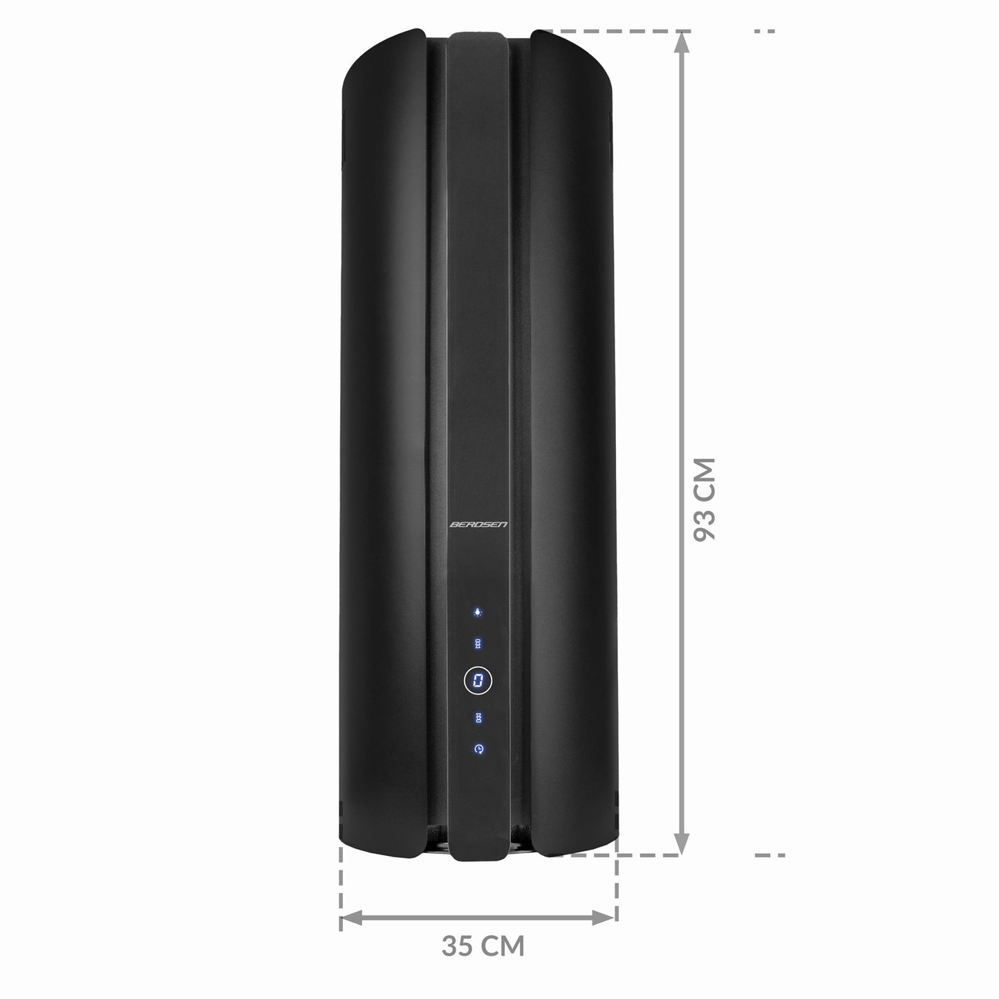 Chimney kitchen hood 35cm Berdsen black BT-219