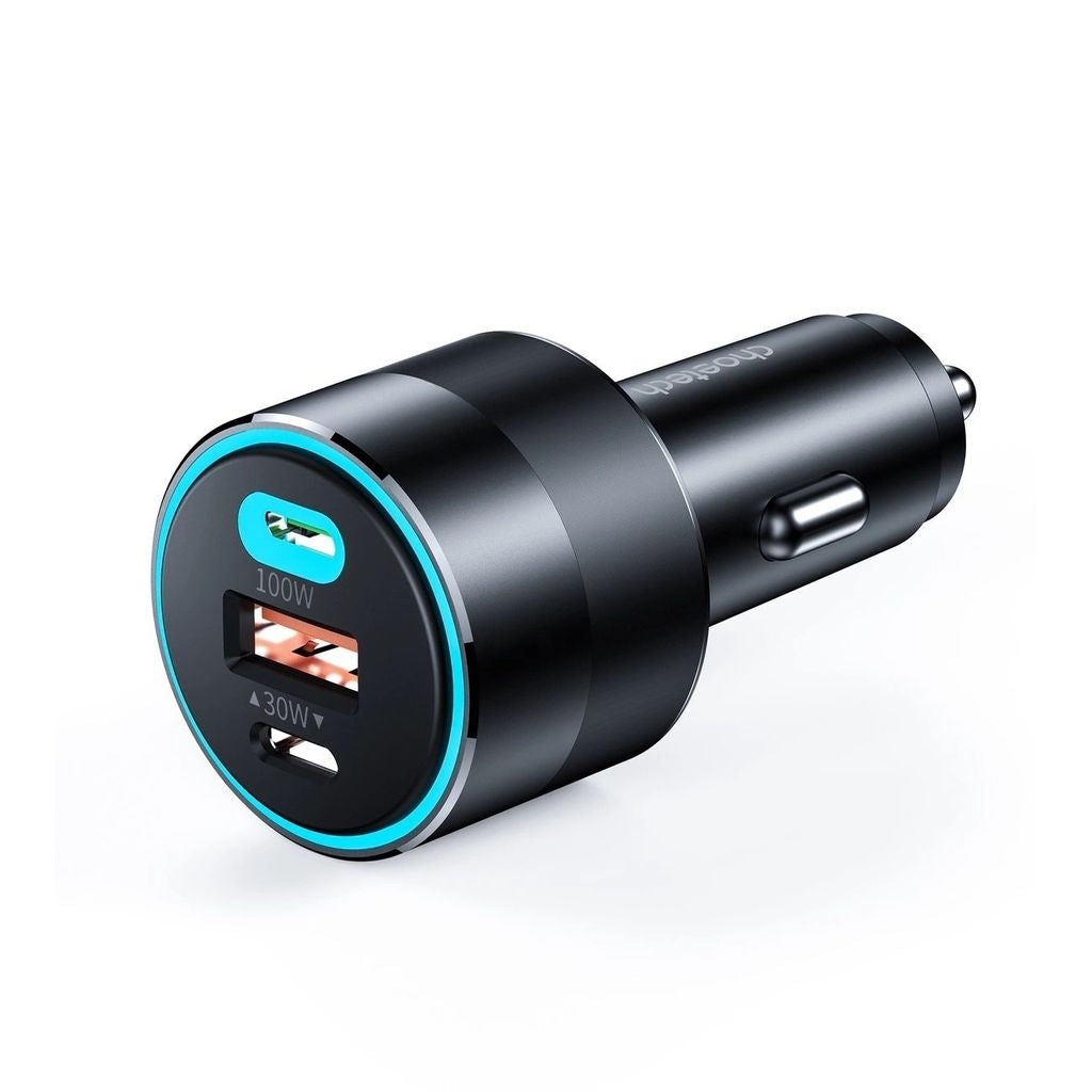 Choetech Fast car charger 130W, 2xUSB-C / 1x USB-A - Black