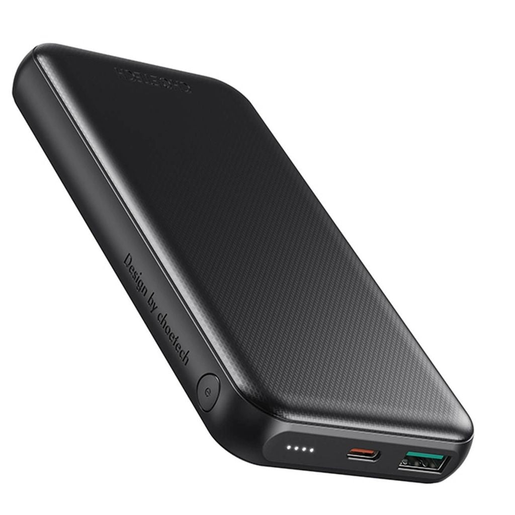 Choetech Powerbank 10000mAh, 18W, QC, PD, USB-A/ USB-C - Black