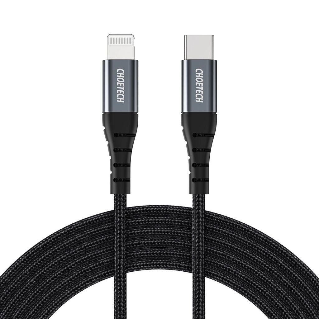 Choetech USB-C to Lightning MFI Cable, 480Mb/s, 3A, 3m - Black