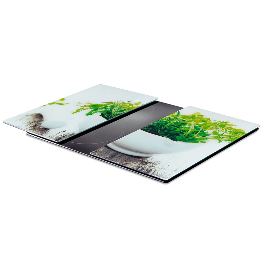 Chopping board and glass cooker cover 60x52 cm 2 pcs.