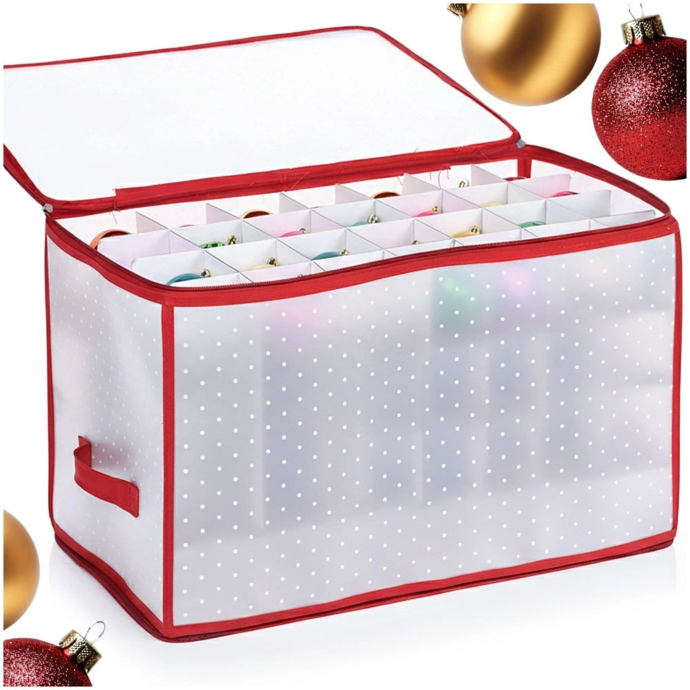 Christmas Bauble Storage Box, 112 Compartments, 58x33x34 cm