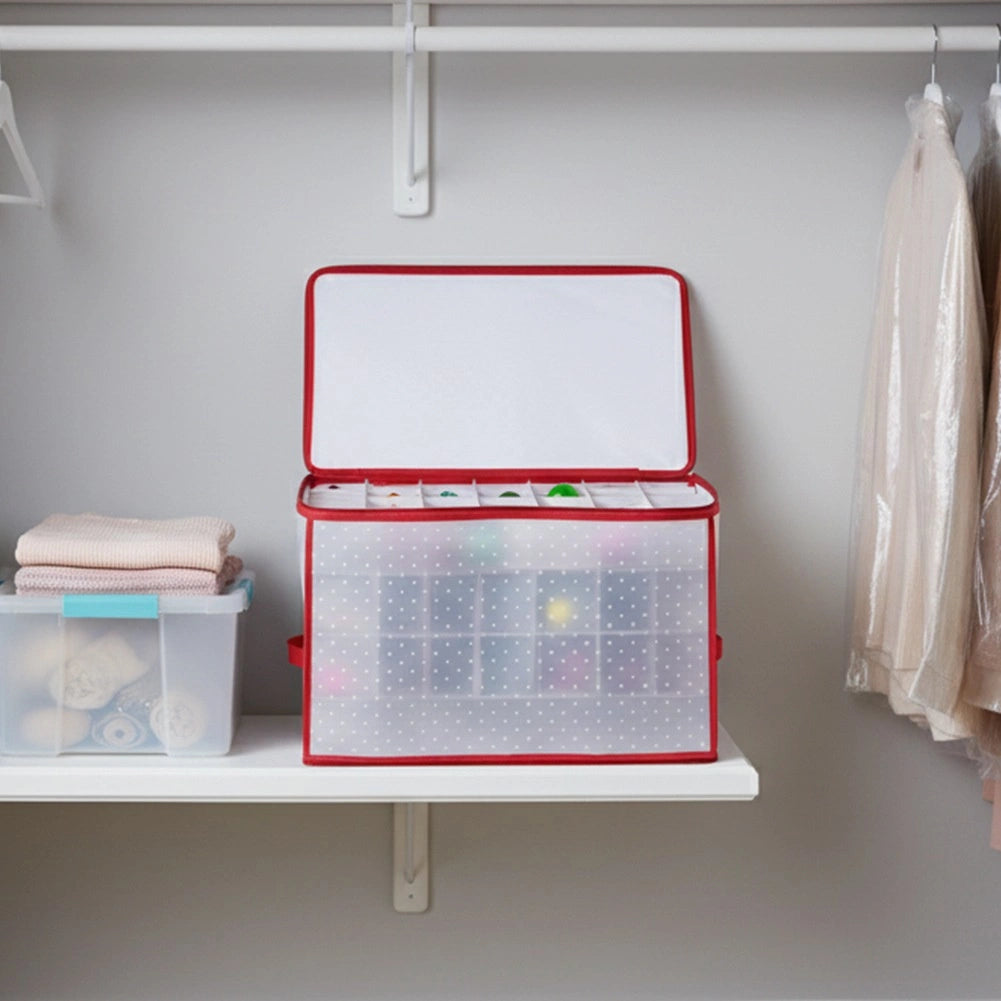 Christmas Bauble Storage Box, 112 Compartments, 58x33x34 cm