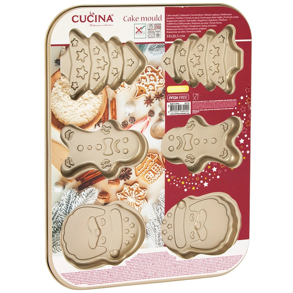 Christmas Cookie Mold, Steel, Non-Stick, 35x26.5 cm