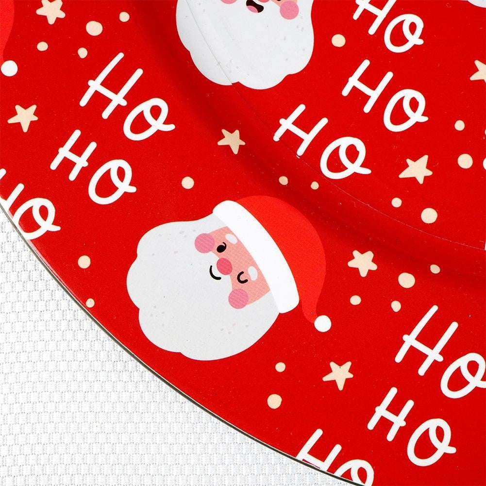 Christmas Red Round Placemat 33 cm with Santa motif