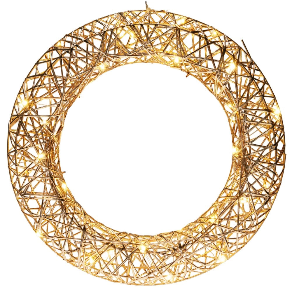 Christmas Wreath 40 cm, 30 LED Warm White Lights