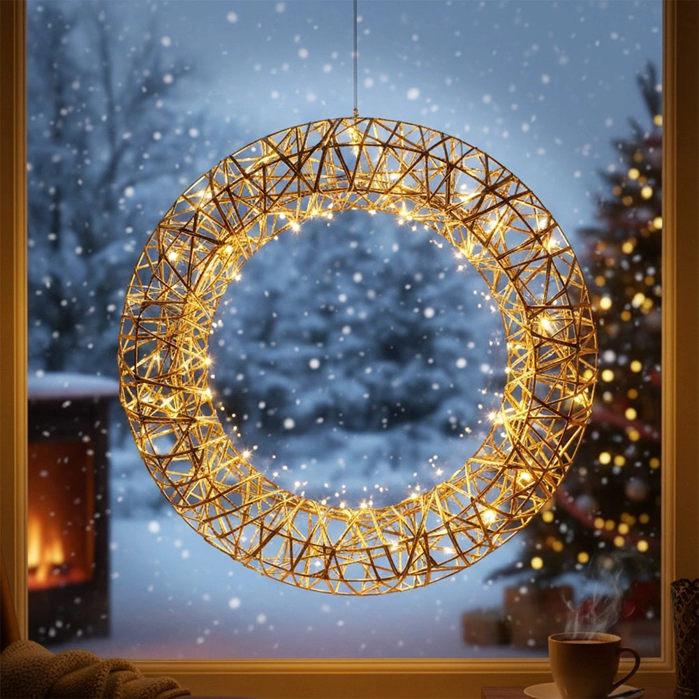 Christmas Wreath 40 cm, 30 LED Warm White Lights