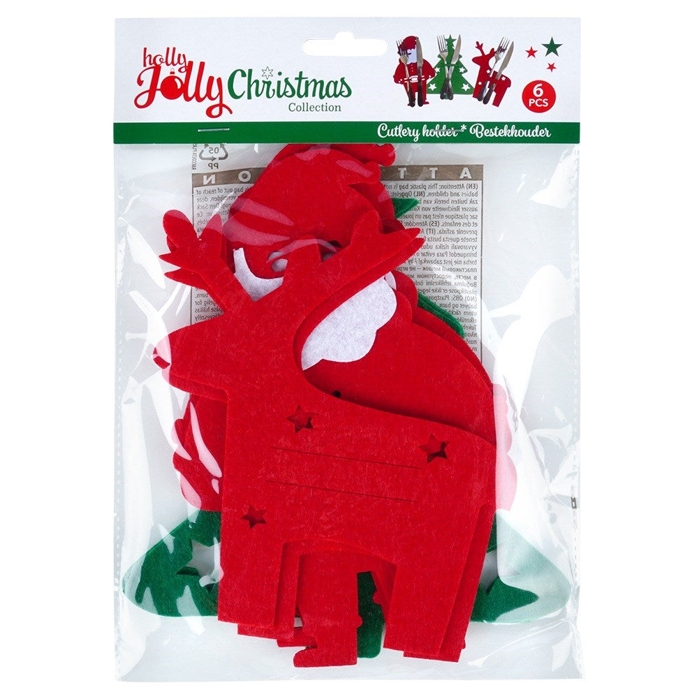 Christmas cutlery case 6 pcs.