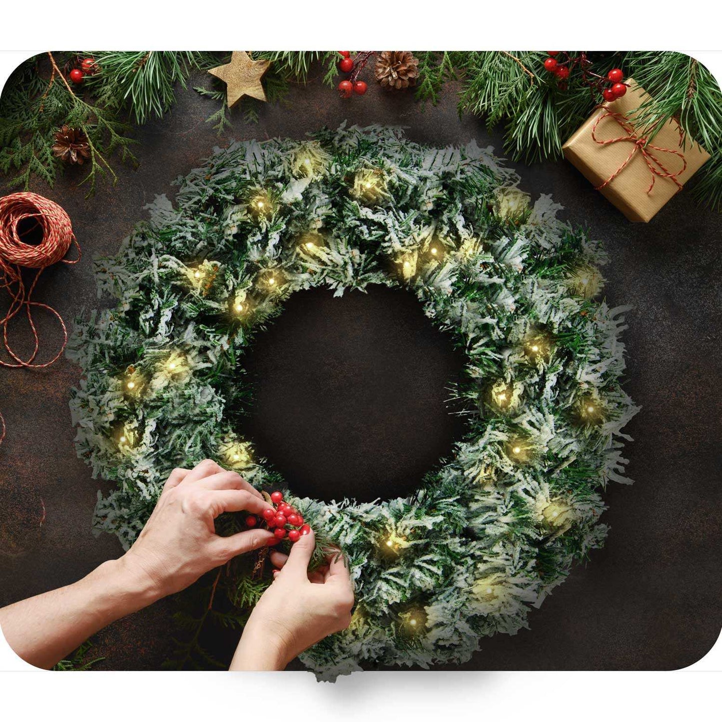 Christmas decoration 45 cm with LED lights Plonos 4836