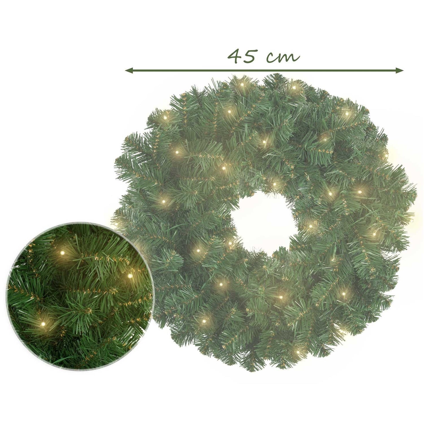 Christmas decoration 50 cm with LED lights Plonos 4839
