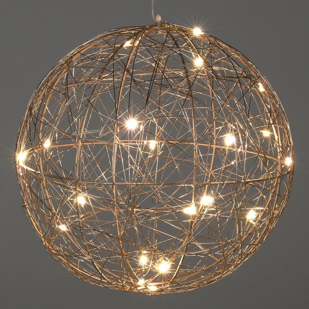 Christmas decoration: Gold star with 20 LED lights, 20 cm