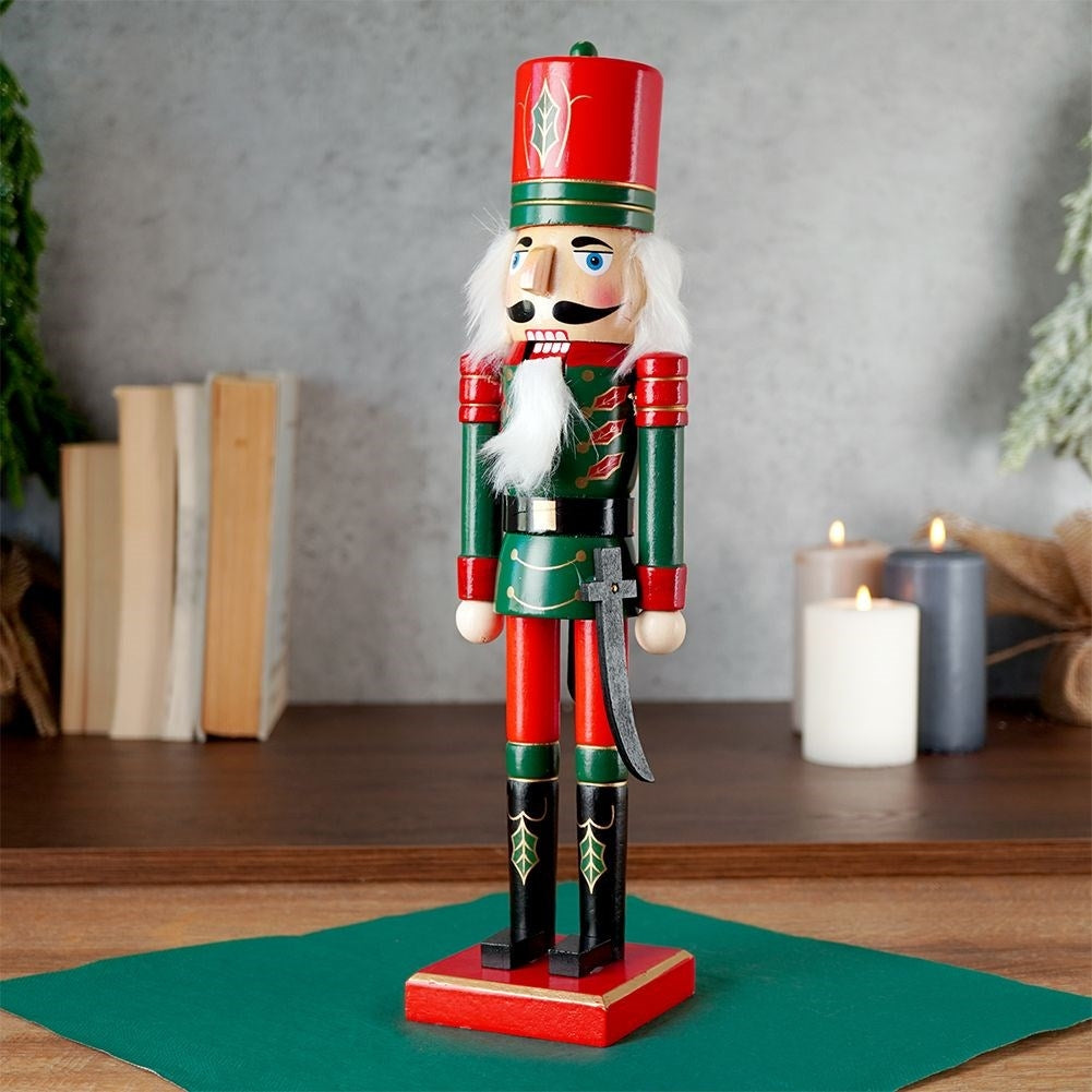 Christmas decoration Nutcracker 38 cm in wood for Christmas atmosphere