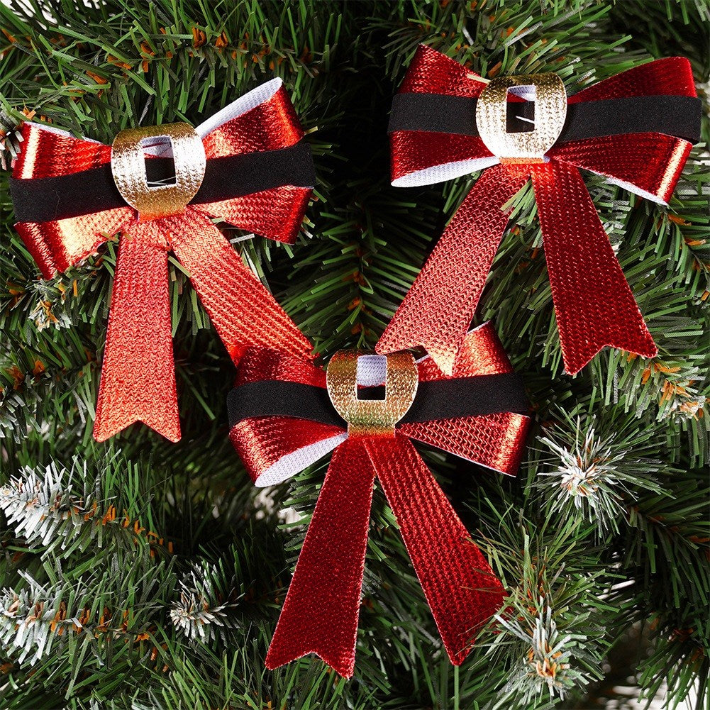 Christmas decorative bow 10x10 cm 3 pcs.