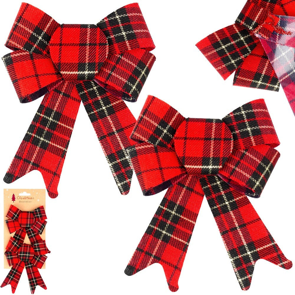 Christmas decorative bow 13x17 cm 2 pcs.