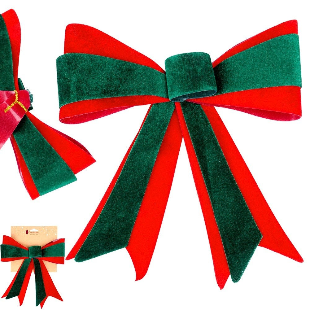 Christmas decorative bow 27x33 cm