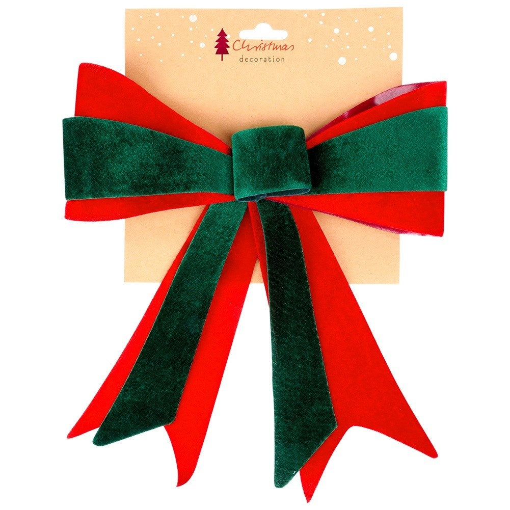 Christmas decorative bow 27x33 cm