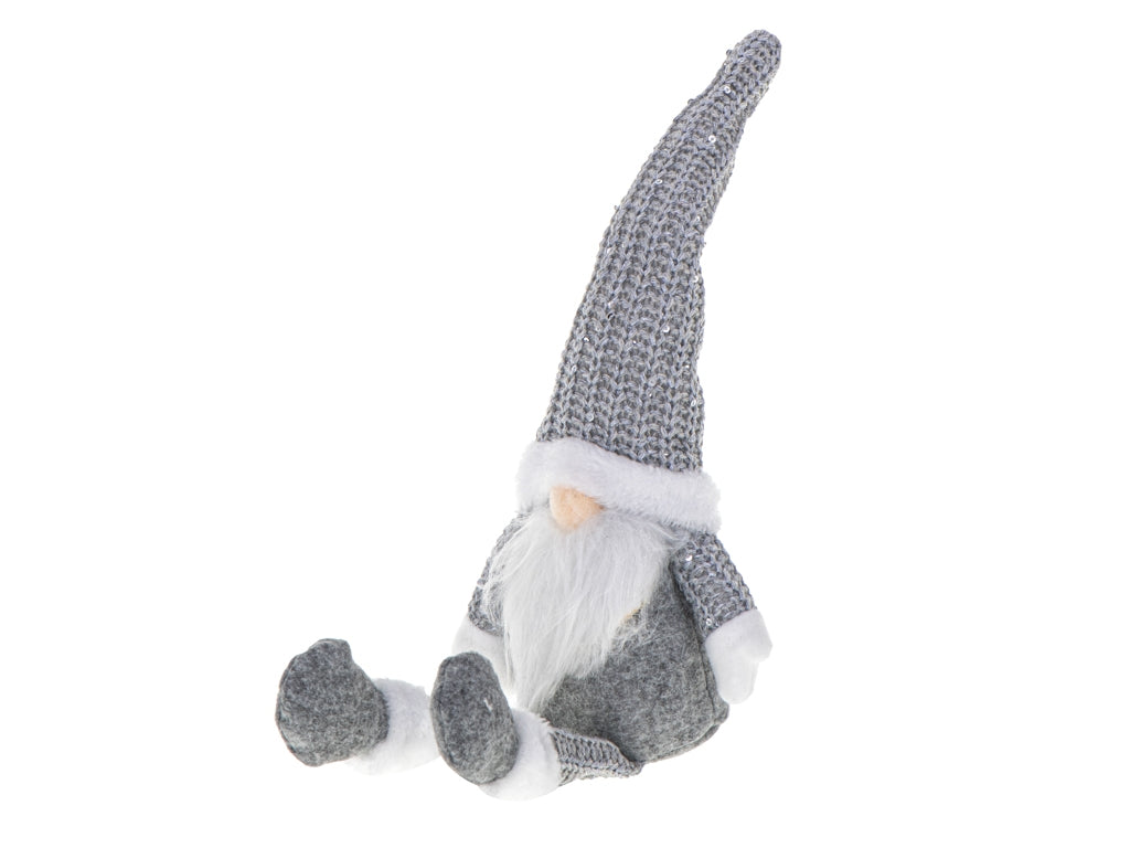 Christmas gnome with beard grey 47cm