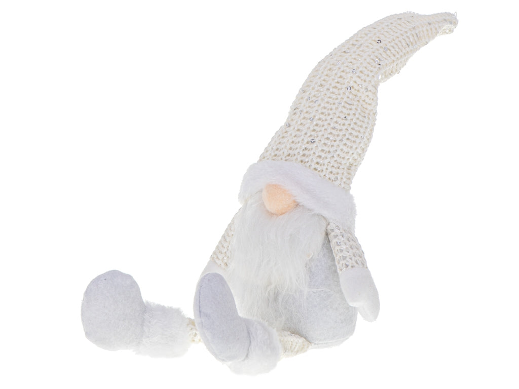 Christmas gnome with beard white 47cm