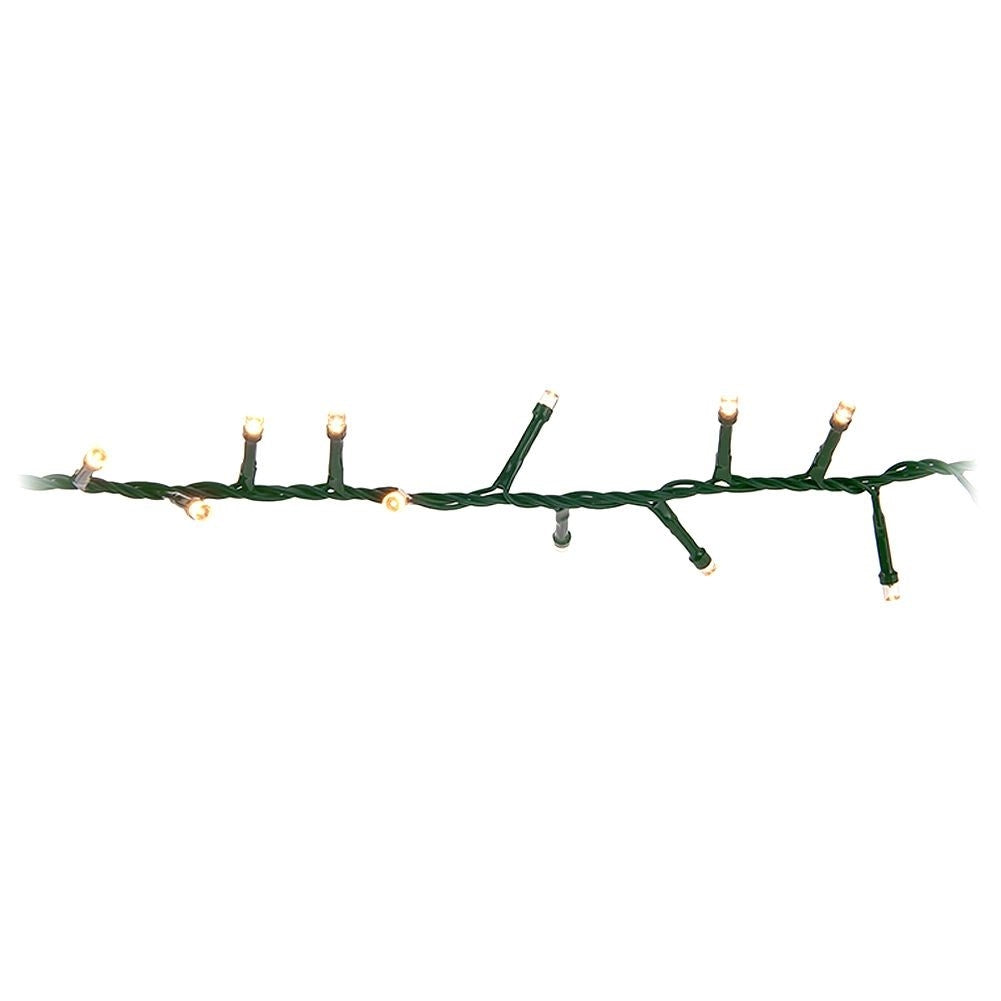 Christmas lighting 14m, warm white, mains operation, indoor/outdoor.