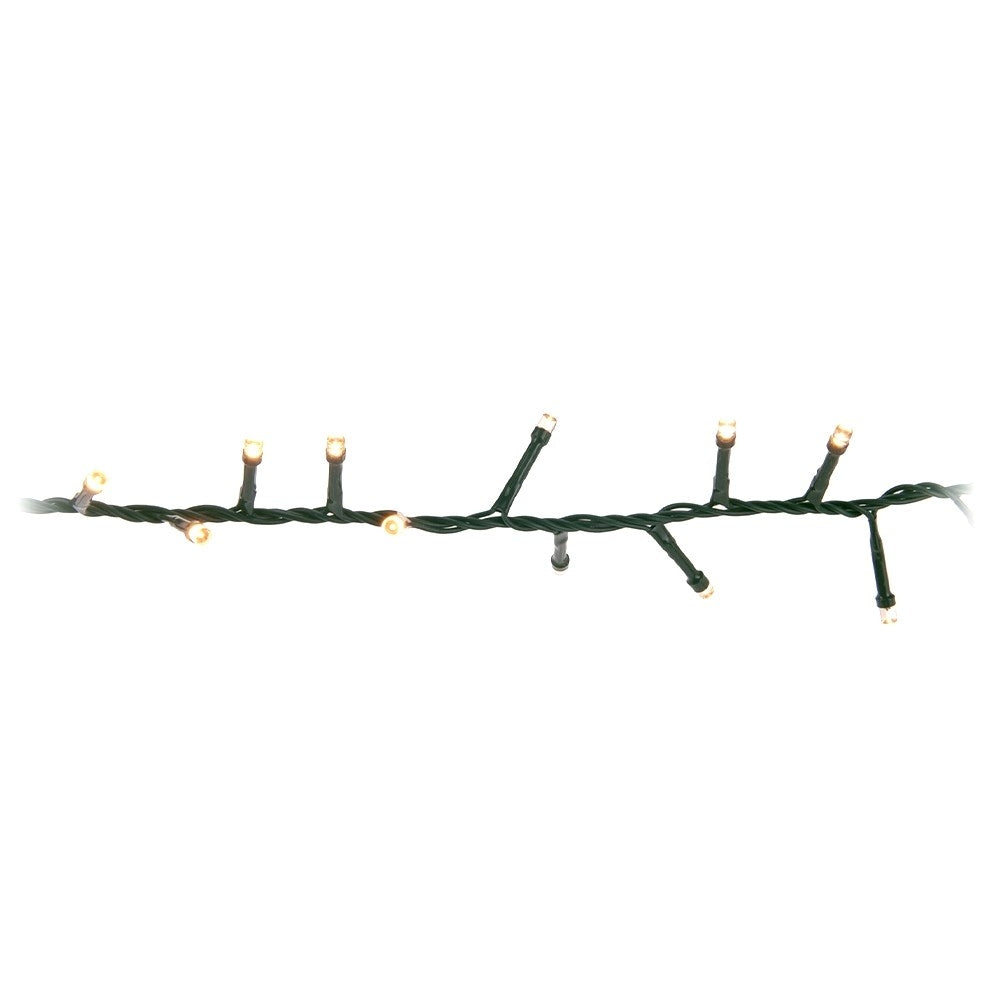 Christmas lighting 20m warm white, electric, green cable, inside/outside
