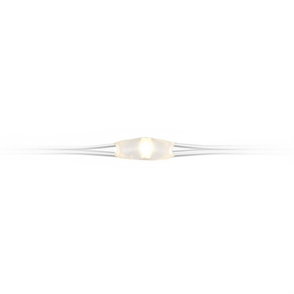 Christmas lighting: 20 warm white LEDs on silver wire, 95 cm long
