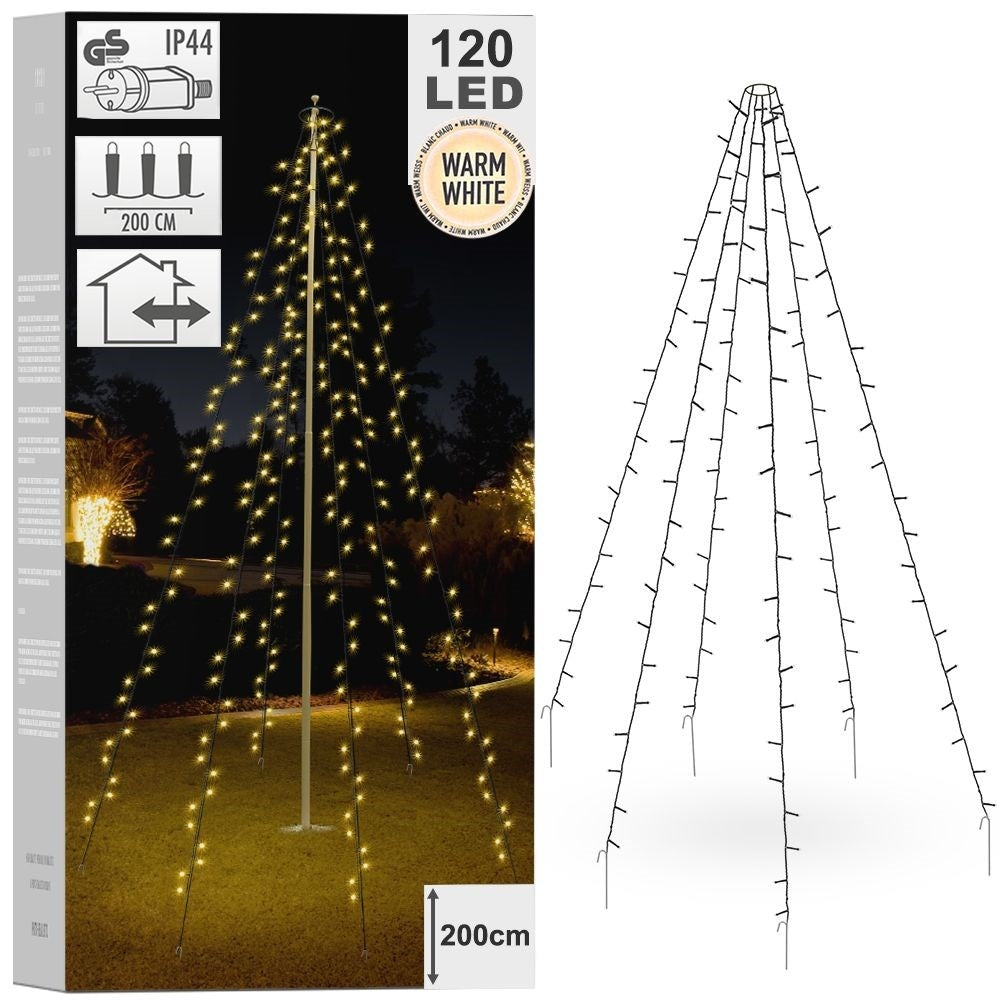 Christmas lighting: 6 chains of 120 LED lights for decoration
