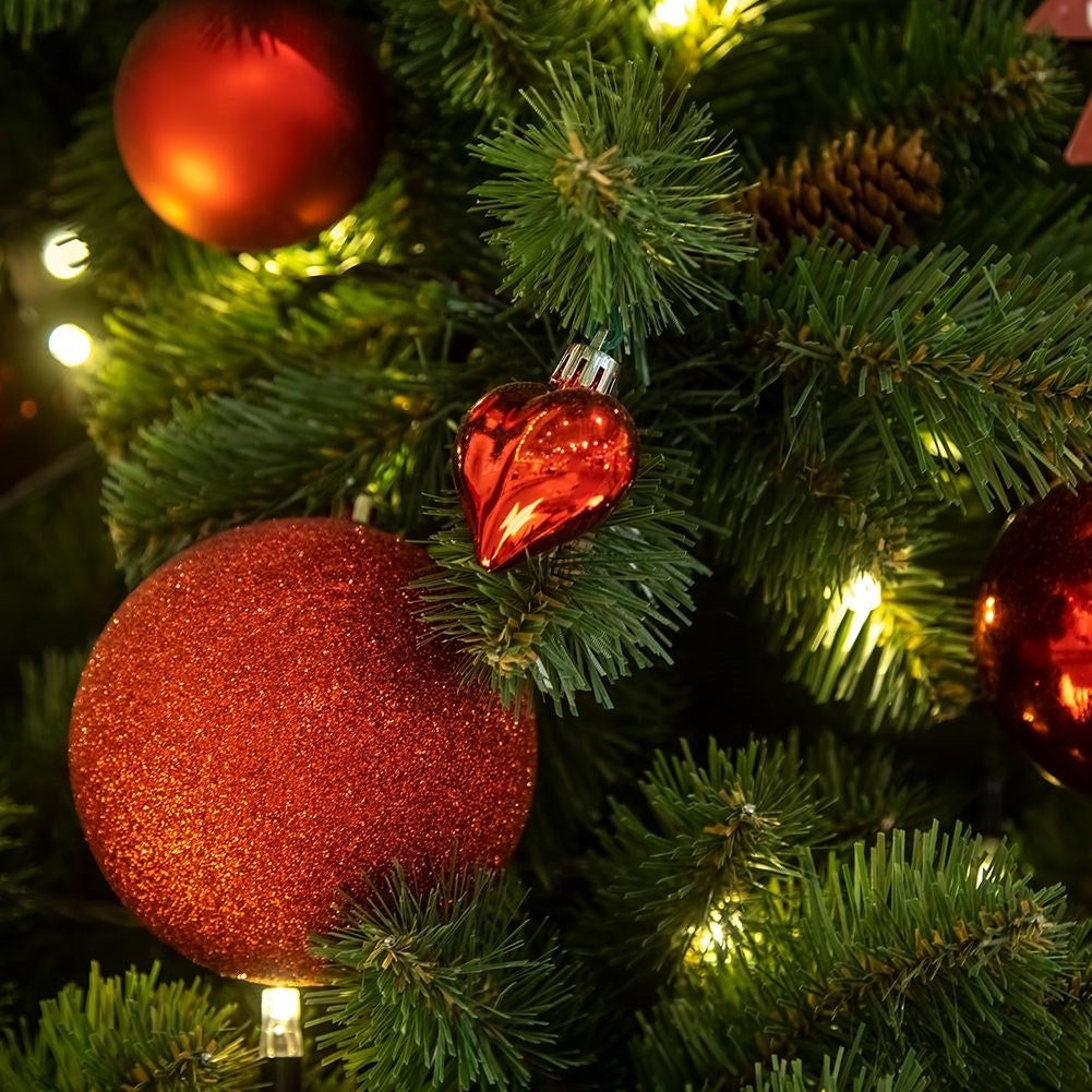 Christmas lighting warm white 30m, mains power, green cable, inside/outside