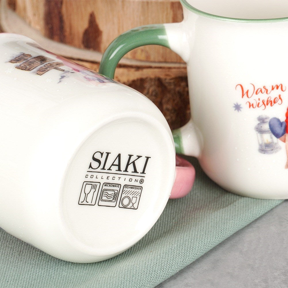 Christmas porcelain mugs 200 ml 4 pcs.