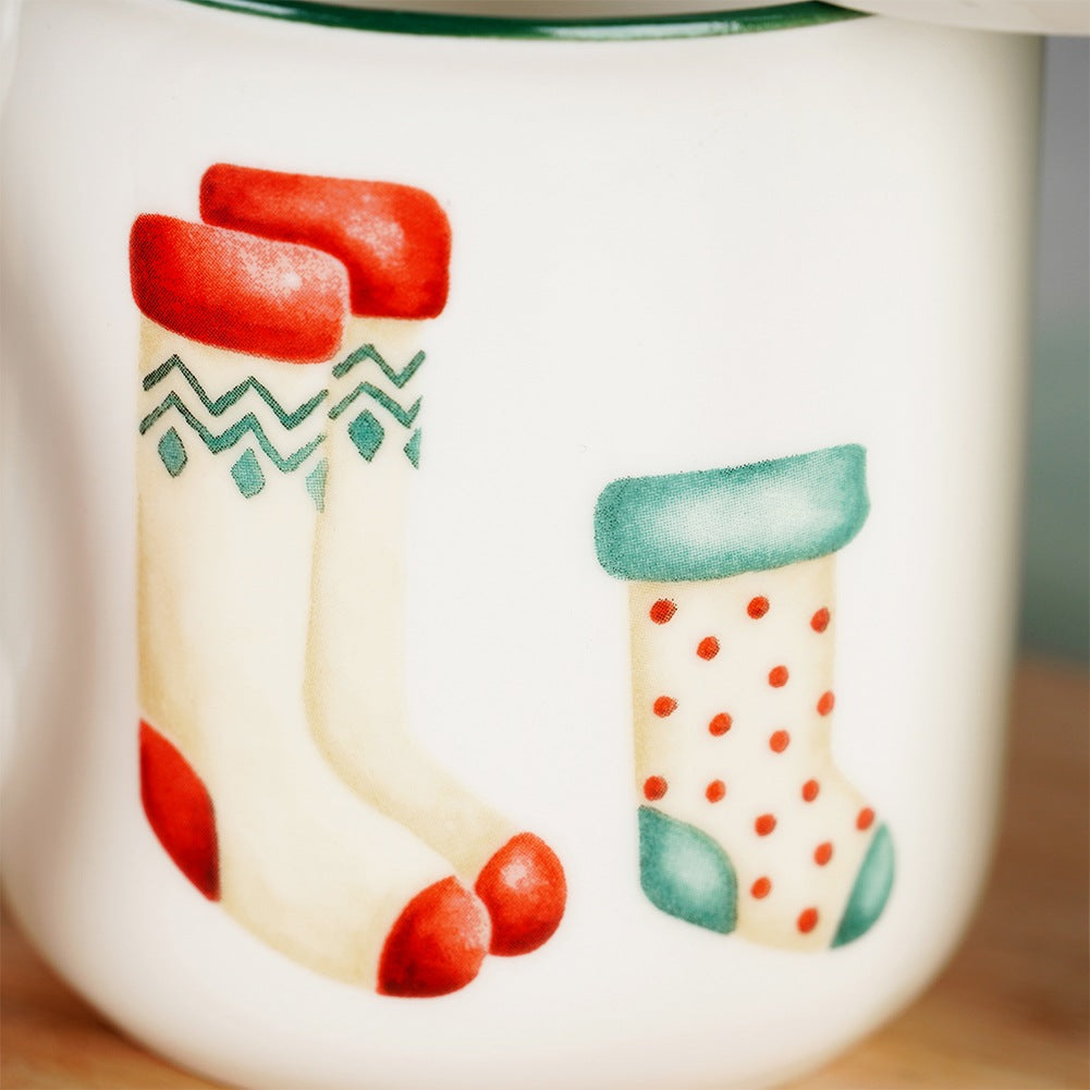 Christmas porcelain mugs 200 ml 4 pcs.