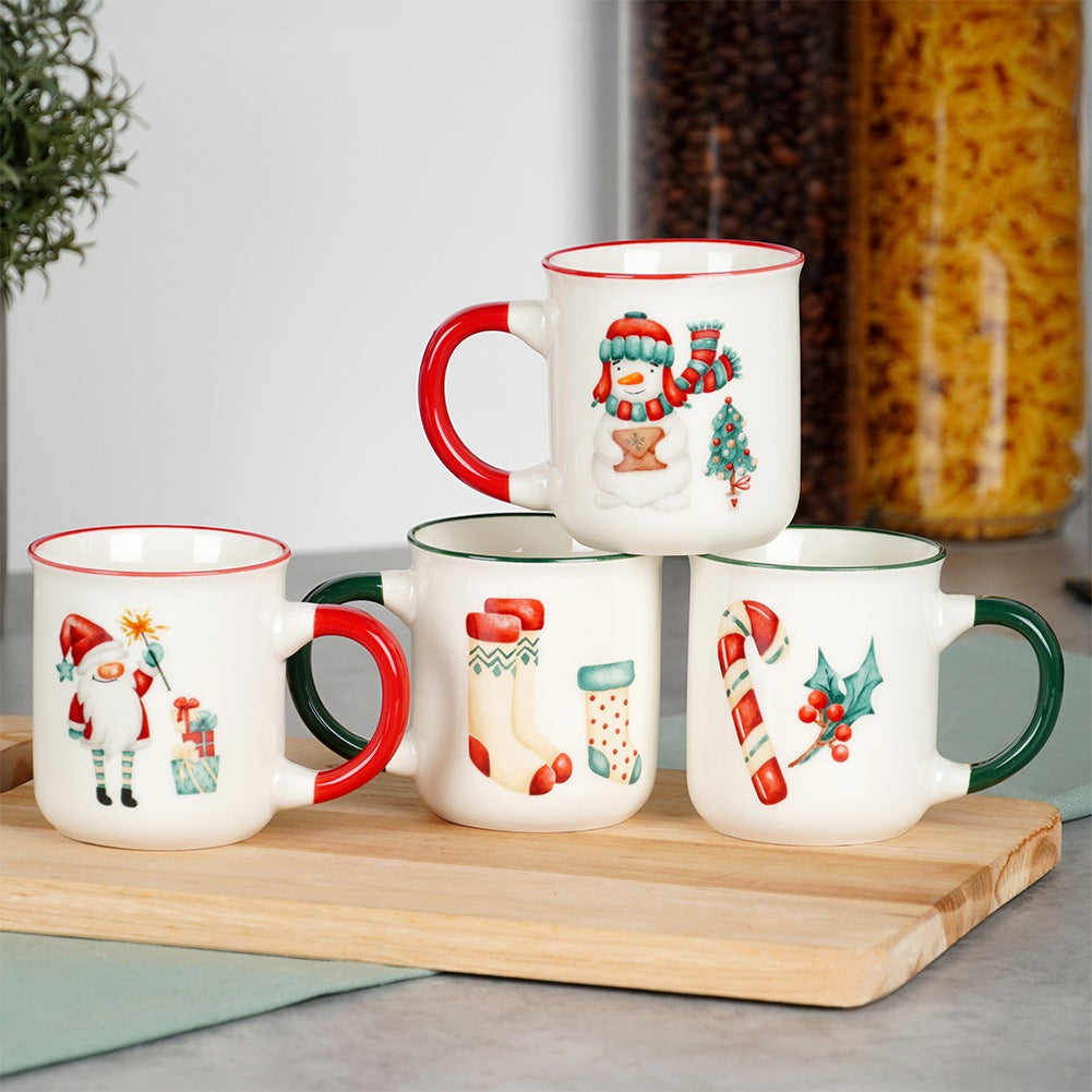 Christmas porcelain mugs 200 ml 4 pcs.