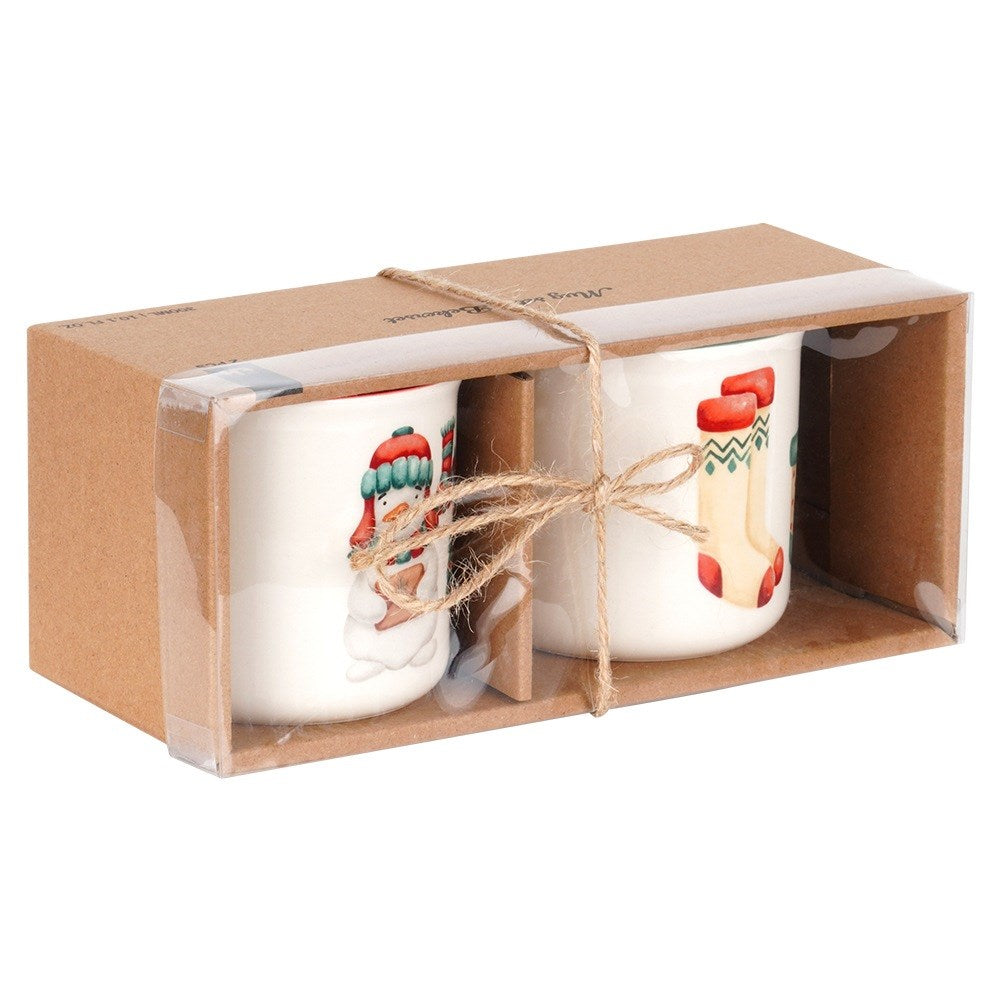 Christmas porcelain mugs 380 ml 2 pcs.