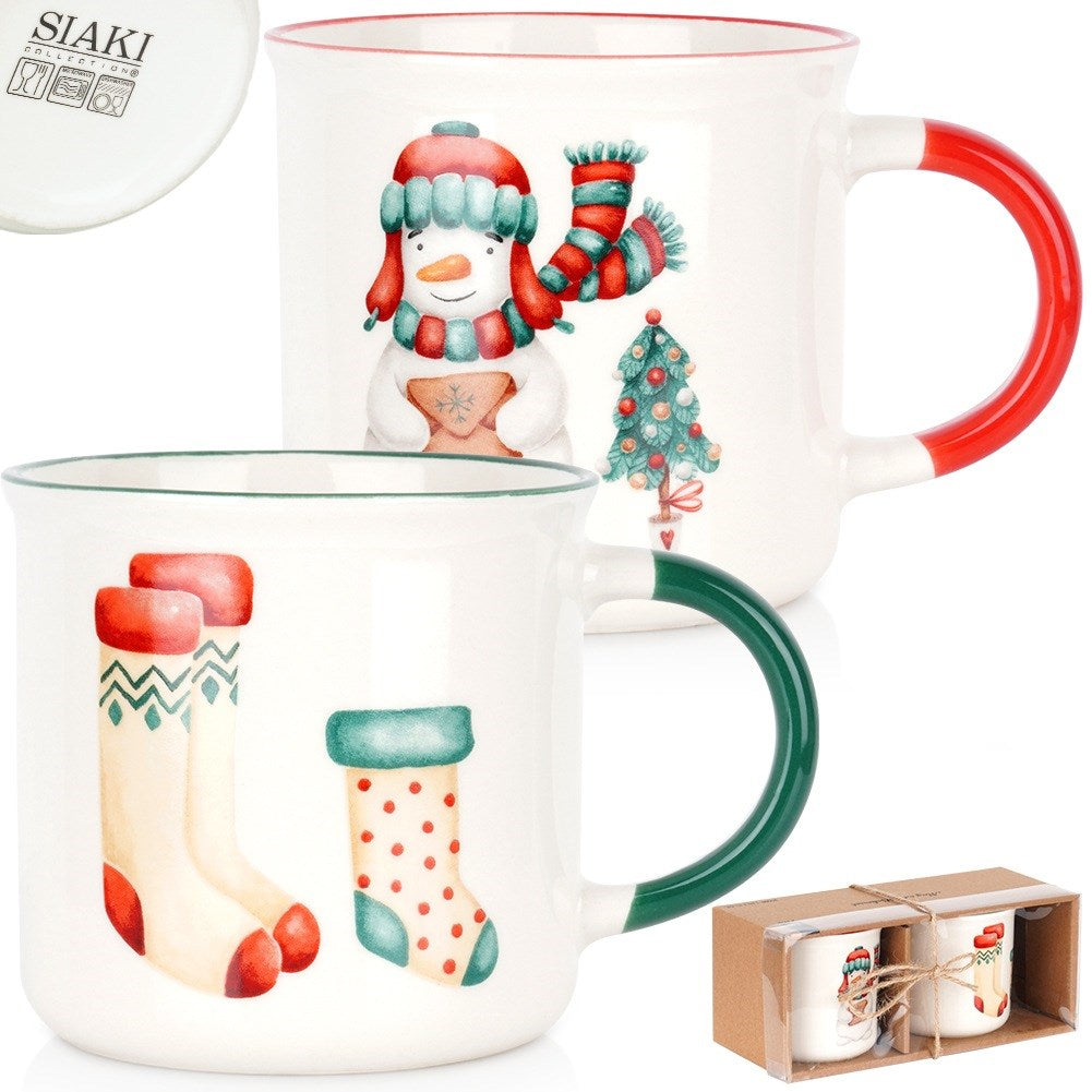 Christmas porcelain mugs 380 ml 2 pcs.