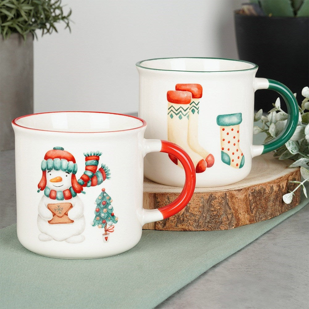 Christmas porcelain mugs 380 ml 2 pcs.