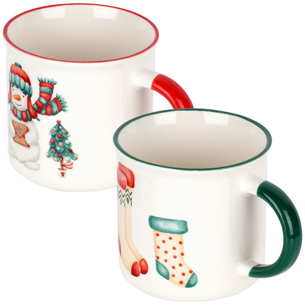 Christmas porcelain mugs 380 ml 2 pcs.