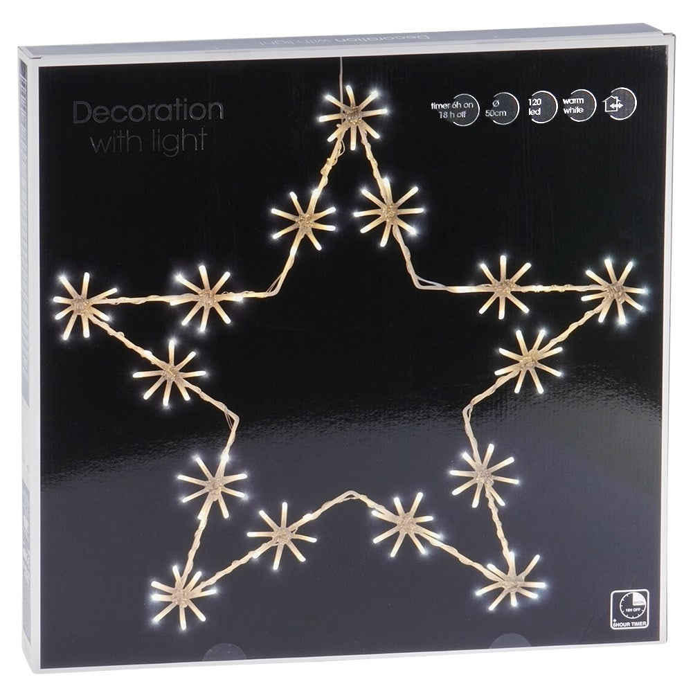 Christmas star 50 cm with 120 LED - Indoor/Outdoor