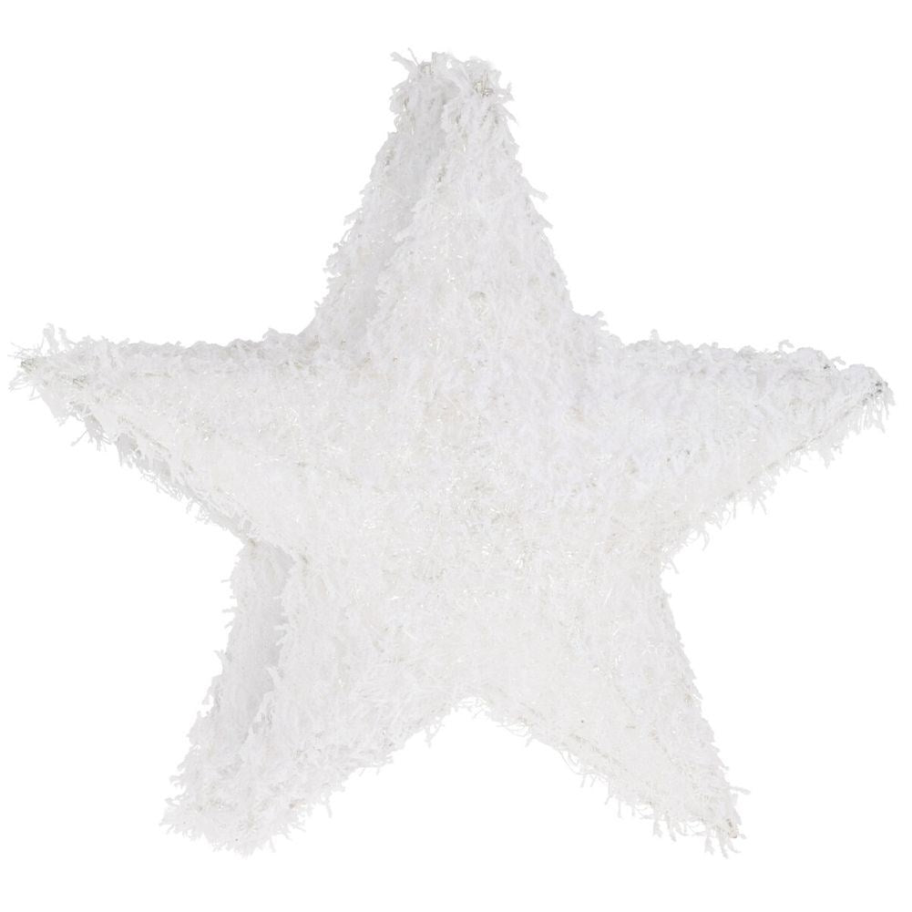 Christmas star with 20 LED lights, snow-covered effect