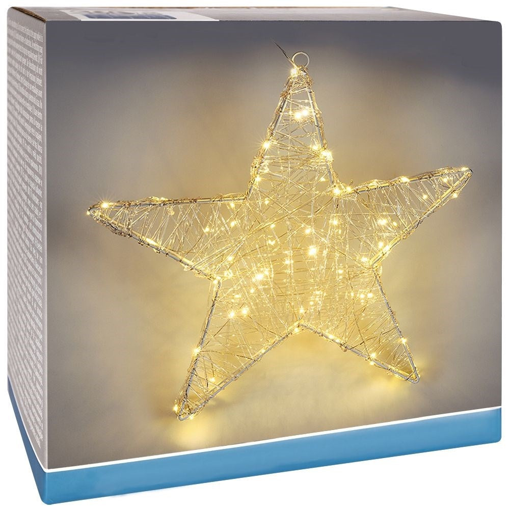 Christmas star with 30 LED lights - Impressive Christmas decoration