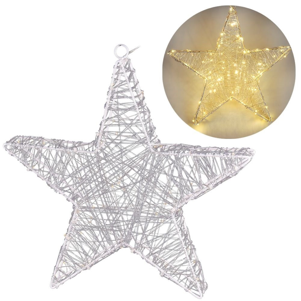 Christmas star with 30 LED lights - Impressive Christmas decoration
