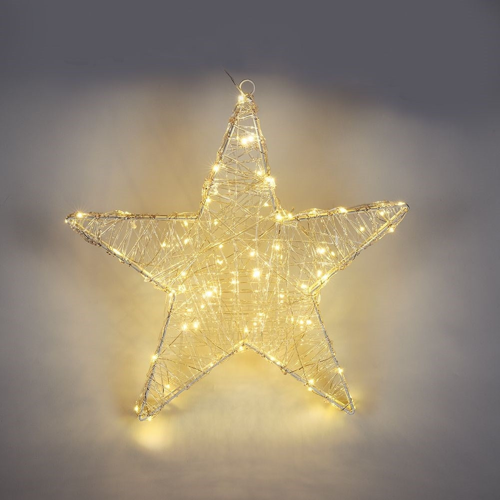 Christmas star with 30 LED lights - Impressive Christmas decoration