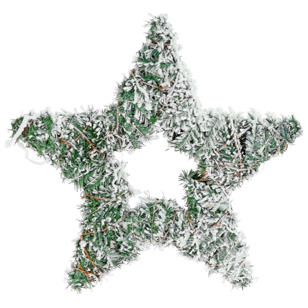 Christmas star with 30 LED lights - Snow Covered Effective Decor