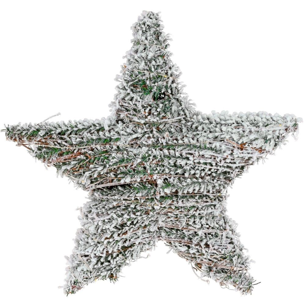Christmas star with 30 LED lights and snow effect